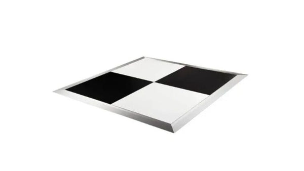 Black and White Checkered Dance Floor (4x4 pieces)
