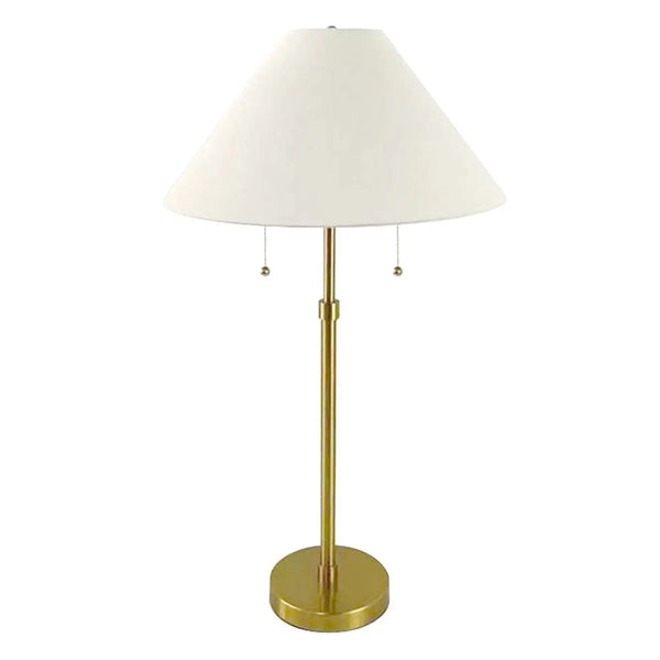 Large Pull Chain Buffet Lamp - Brass
