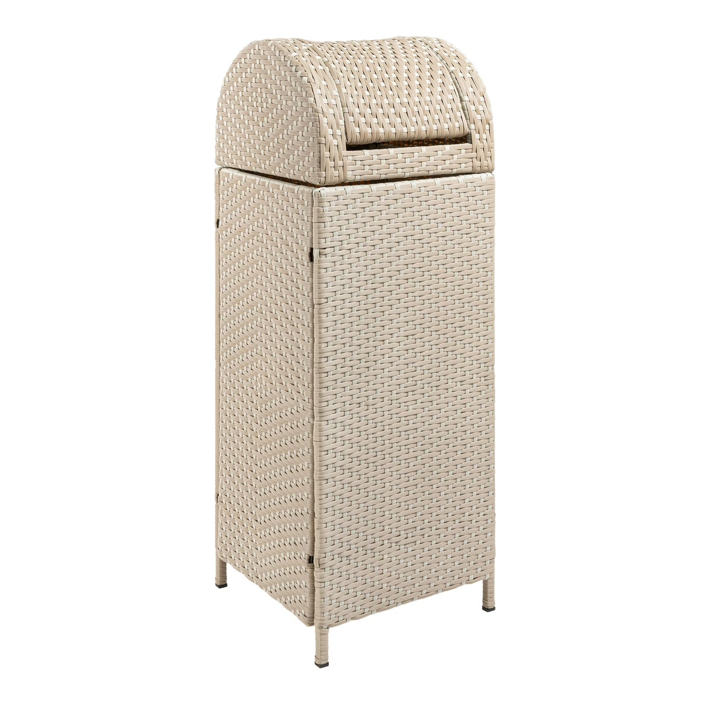 31.39-Gallon All-Weather Wicker Trashcan