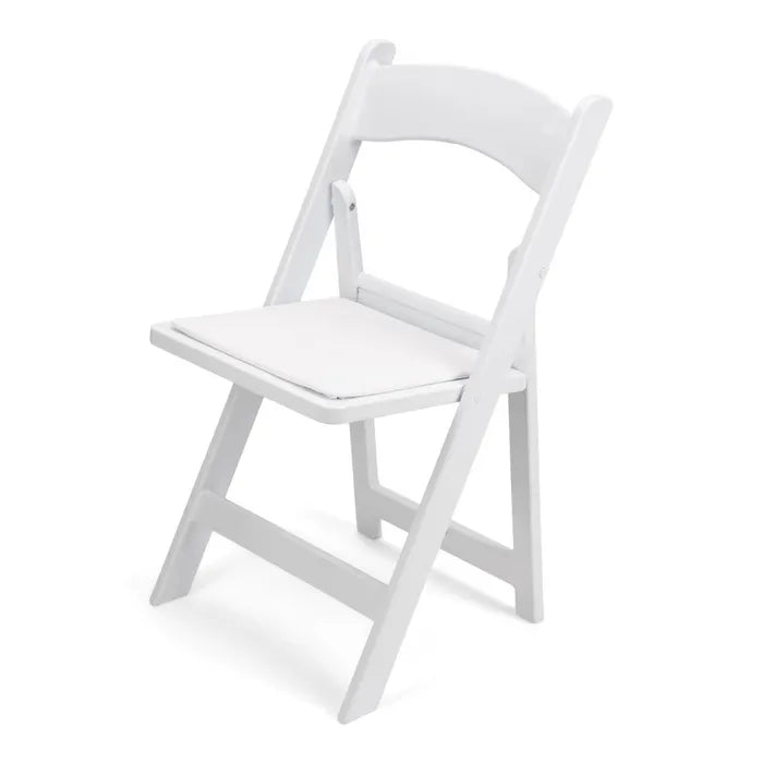 White Resin Folding Chair